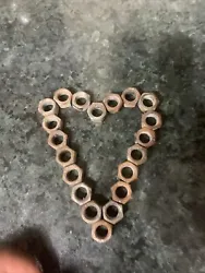 Buy Welding Art - Heart Made From Scrap Nuts, Perfect Gift • 2£