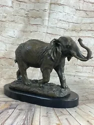 Buy Power And Grace Of African Elephant Bronze Marble Base Figure Sculpture By Barye • 189.27£