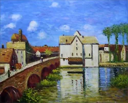Buy Hand Painted Oil Painting Repro Alfred Sisley Bridge Of Moret 20x24in • 49.83£