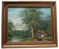 Buy House In The Woods - Small Framed Oil Painting • 45£
