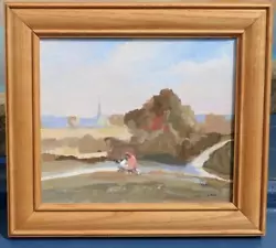 Buy Original Modern Art - Artist In The Landscape - Oil Painting • 9.95£