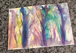 Buy Aceo New Abstract Trees  By Yvette New Original Watercolour • 3£