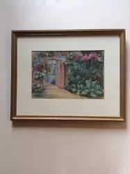 Buy Framed Vintage Watercolour Of A Garden Scene - Ellen Warrington • 19.99£