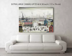 Buy LS Lowry Stockport Viaduct  Canvas Box Picture Art Photo Print A4, A3, A2, A1  • 24.99£