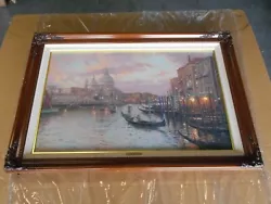 Buy Thomas Kinkade Illuminated Framed Canvas Print Of  Venice Sunset On The Grand C. • 3,149.19£