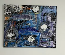 Buy Original Abstract Painting On Canvas Hand Painted Wall Art Titled Insomnia • 70.45£