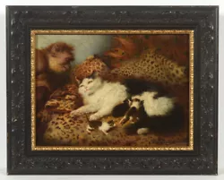 Buy Louis Eugène Lambert (1825-1900),  Monkey And Cat-mother , Oil On Canvas • 3,939.44£
