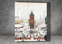 Buy L. S. Lowry Town Centre CANVAS PAINTING ART PRINT POSTER 1859 • 6.99£