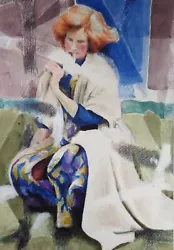 Buy Original Watercolour & Pastel, 'Seated Figure', James Wood (1889-1975) • 44£
