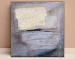 Buy Neutral Painting On Canvas 14x14 Abstract Painting Original Artwork Minimalist  • 185.66£