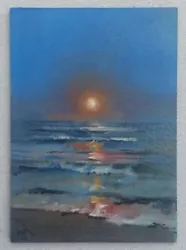 Buy Original ACEO William Jamison Miniature Oil Painting Beach Scene Ireland Sun • 4.20£