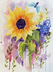 Buy Sunflowers Original Watercolor Painting • 28.94£