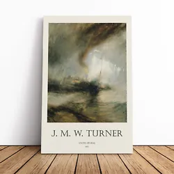 Buy Snow Storm By Joseph-Mallord William Turner Canvas Wall Art Print Framed Picture • 24.95£