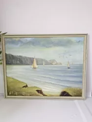 Buy Oil On Canvas Original Painting Sailboats N Peckett Unkown Artist • 45£