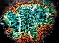 Buy Original Space Painting Crab Nebula Artwork 160cm X 120cm Warren Green Art 2021 • 900£