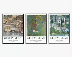 Buy Gustav Klimt Set Of 3 Painting Living Room Print Poster Picture Portrait Gift UK • 199£