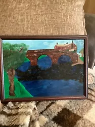 Buy Original Framed Oil Painting 1974 The Bridge House • 40£