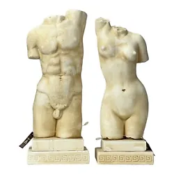 Buy Set Nude Female & Male Body Torso Greek Statue Sculpture Erotic Art Cast Stone • 57.73£