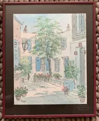 Buy Golden Yard, Hampstead, Pamela Plant, Original Watercolour (Framed) • 50£
