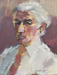 Buy Impressionist Oil Portrait Of Artist Gilbert Adams By Derek Inwood 1925-2012 • 55£