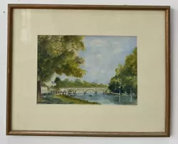 Buy Original Mid Century Impressionist Watercolour Painting Of London, Signed  • 3.20£