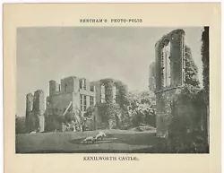 Buy Kenilworth Castle And Gardens Antique Print Picture Victorian 1900 BPF#1012 • 2.99£