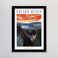 Buy Framed Edvard Munch Despair Art Exhibition Poster Print Famous Painting • 3.73£
