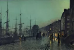 Buy John Atkinson Grimshaw - Shipping On The Clyde Print Poster Wall Art Picture • 8.50£