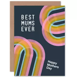 Buy Rainbow Paint Best Mums Ever Mothers Day Dark Blank Greeting Card With Envelope • 4.42£