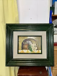 Buy Original Artist Signed Oil On Canvas Still-life Fireplace Lilly Framed • 33.07£