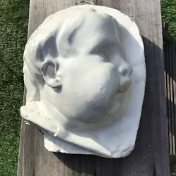 Buy Antique Plaster Mask Of A Baby Made For Wall Hanging • 40£