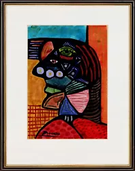 Buy Pablo Picasso - Handmade Old Art - WATERCOLOR • 55.12£
