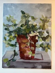 Buy Still Life  Oil Painting Flowers In Hog Brush. • 22£