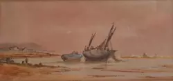 Buy Original Antique Watercolour - Thomas Mortimer - Boats In A Coastal Landscape • 25£