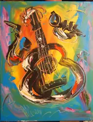 Buy GUITAR0   PAINTING  Abstract Pop Art Painting  Canvas Gallery UEE.009R98 • 104.82£