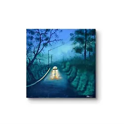 Buy Handmade Misty Forest Painting On Canvas Wall Decor Painting • 236.25£