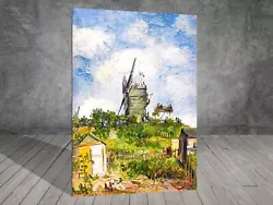 Buy Van Gogh The Blute Fin Windmill Montmartre CANVAS PAINTING ART PRINT 673 • 3.96£