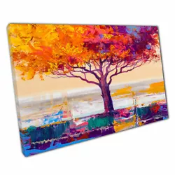 Buy Impressionist Colourful Outdoor Landscape Autumnal Tree Painting Print Canvas • 9.70£