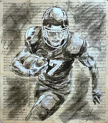 Buy American Football - Hand Painted, Big Painting 92 X 81 Cm, Acrylic, Pastel • 99.99£