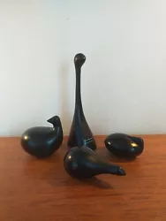 Buy Louise Hederstrom Black Giraffe - And Animals Midcentury Abstract Statues X4 • 80£