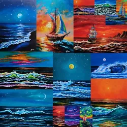 Buy ACEO Original Acrylic Paintings Collectable Vintage Seascape Arts Signed ATC • 4.96£