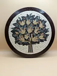 Buy Circular 9.5  Tree Of Life/Wisdom Mosaic Stone Marble Wall Art Jordan Pompeii  • 48.79£