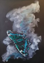 Buy ORIGINAL Metallic Watercolour Butterfly PAINTING  29cm X 21cm Marilyn Allis • 29.99£