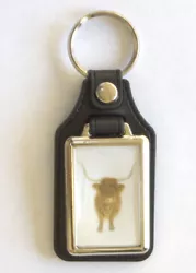 Buy HIGHLAND COW WILDLIFE PICTURE KEYRING - From Pencil Drawing By Joanne T Kell • 3.99£