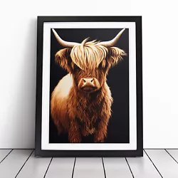 Buy Splendid Highland Cow Wall Art Print Framed Canvas Picture Poster Decor • 24.95£