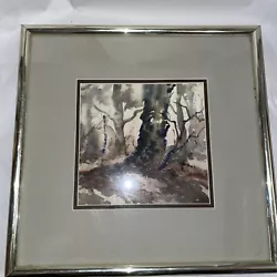 Buy 1988 Watercolour Liverpool Artist Dej Pratt Abstract “Autumn In Delamere Forest” • 74.99£