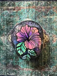 Buy Acrylic Hand Painted Hibiscus Flower Rock • 33.07£