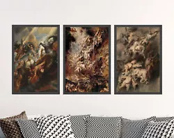 Buy Peter Paul Rubens Set Of 3 Paintings - The Fall Of The Dammed Art Print Poster • 199£