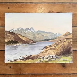 Buy Vintage Watercolour Painting Scottish Loch Glen E Charles Simpson • 28£