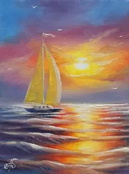 Buy Bright Sea Morning Dream, Ukrainian Artist Original Oil Painting Art Gift Decor • 24.76£
